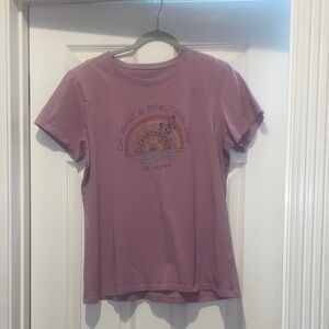 Life Is Good Purple Mauve Graphic Short-Sleeve Tee